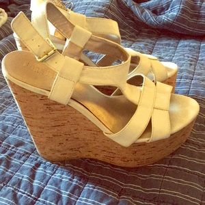 Cream cork forever 21 wedges